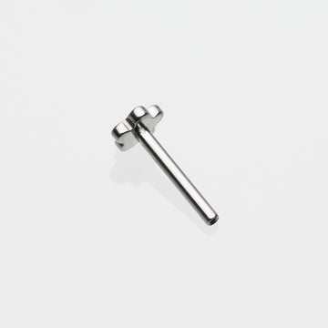 Detail View 1 of Implant Grade Titanium OneFit Threadless Flower Base Flat Back Stud Labret Bar Part